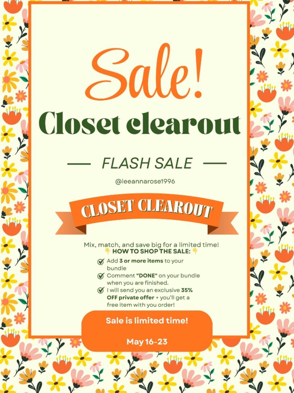 🚨Closet Clearout Flash Sale🚨